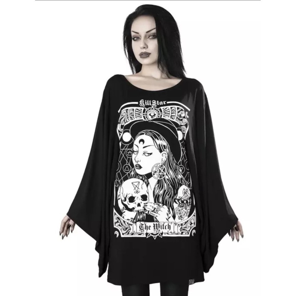 Killstar The Witch Kimono Tunic T-Shirt Tarot Sz L